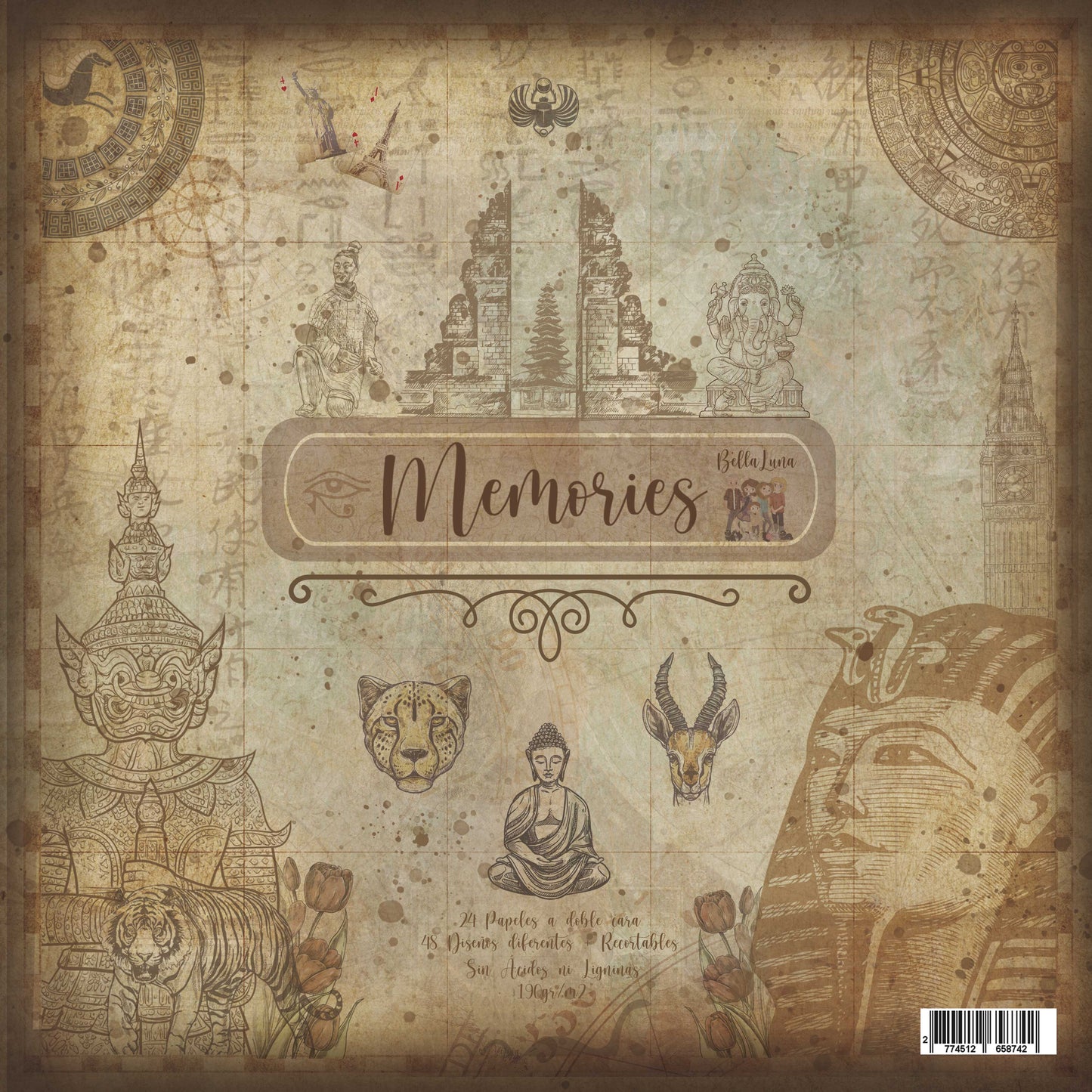 Pad 12x12" Bellaluna Crafts con 24 papeles doble cara Memories