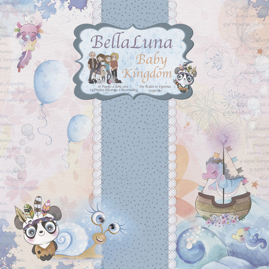 Pad 12x12" Bellaluna Crafts con 18 papeles doble cara Baby Kingdom