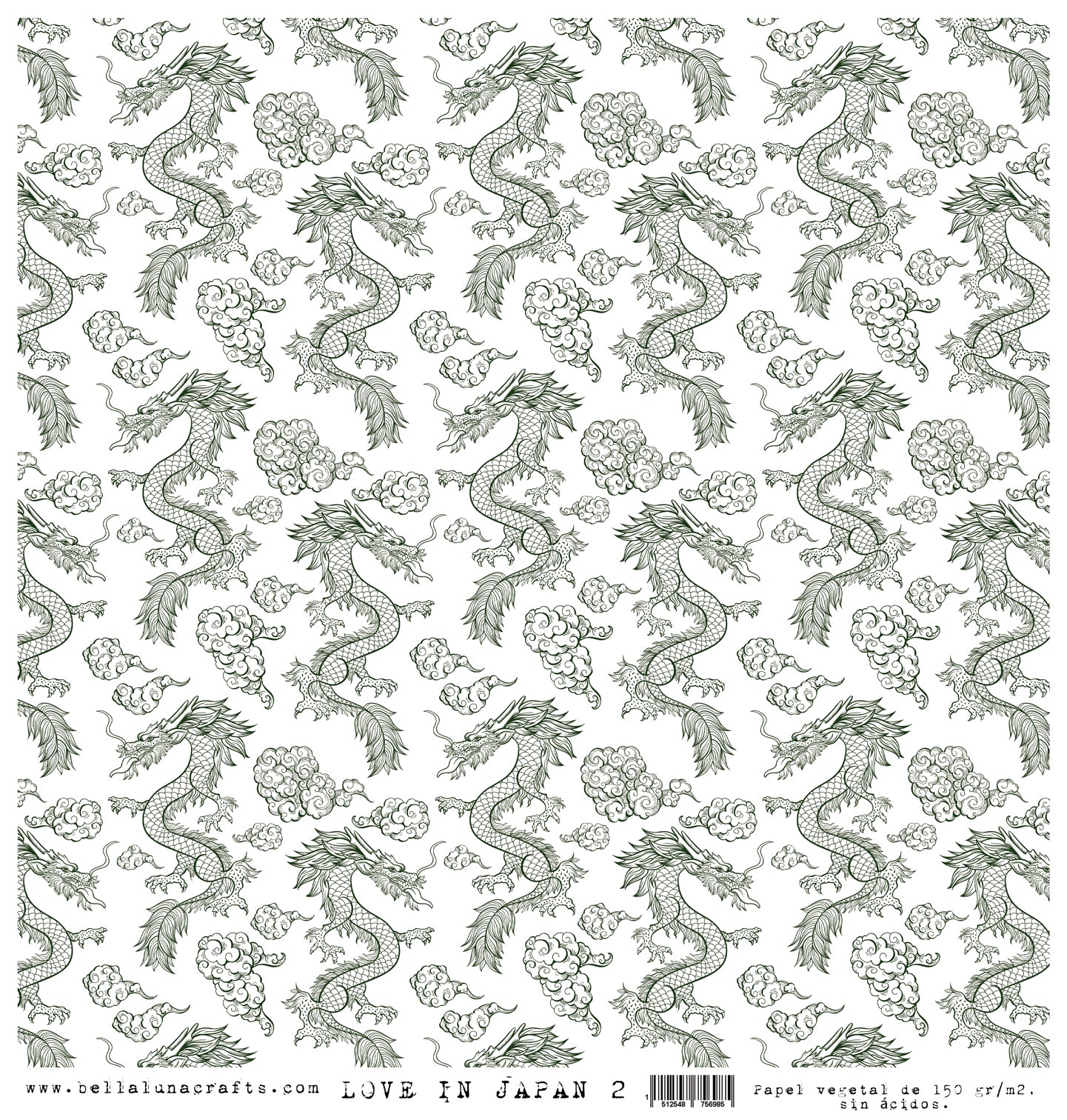 Vellum 12x12" Bellaluna Crafts Love In Japan 2