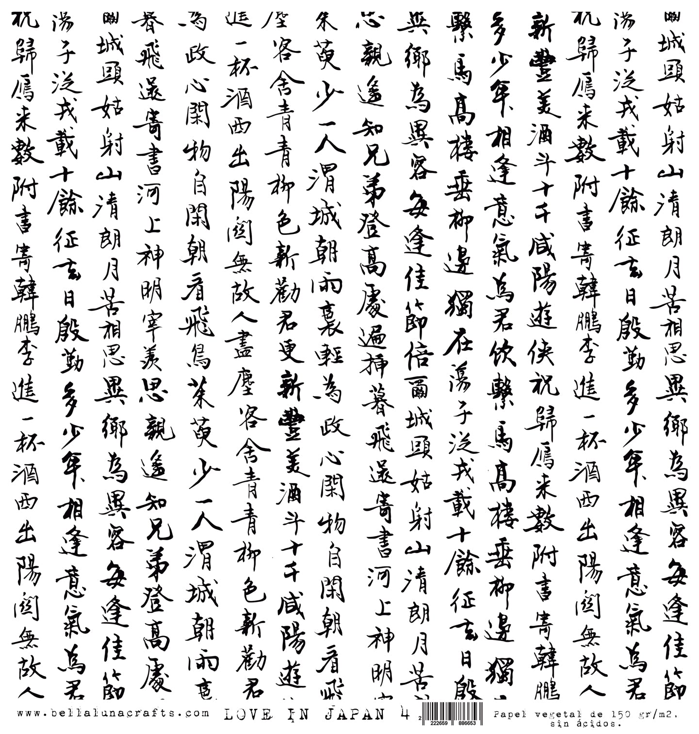 Vellum 12x12" Bellaluna Crafts Love In Japan 4