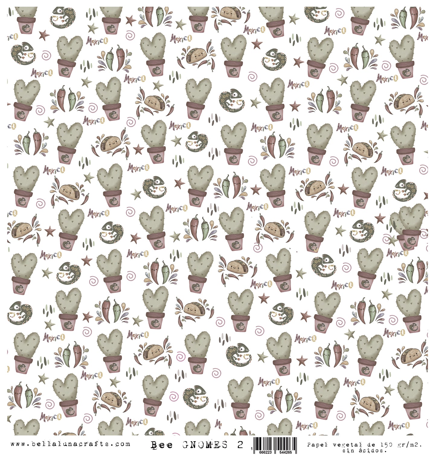 Vellum 12x12" Bellaluna Crafts Bee Gnomes 2