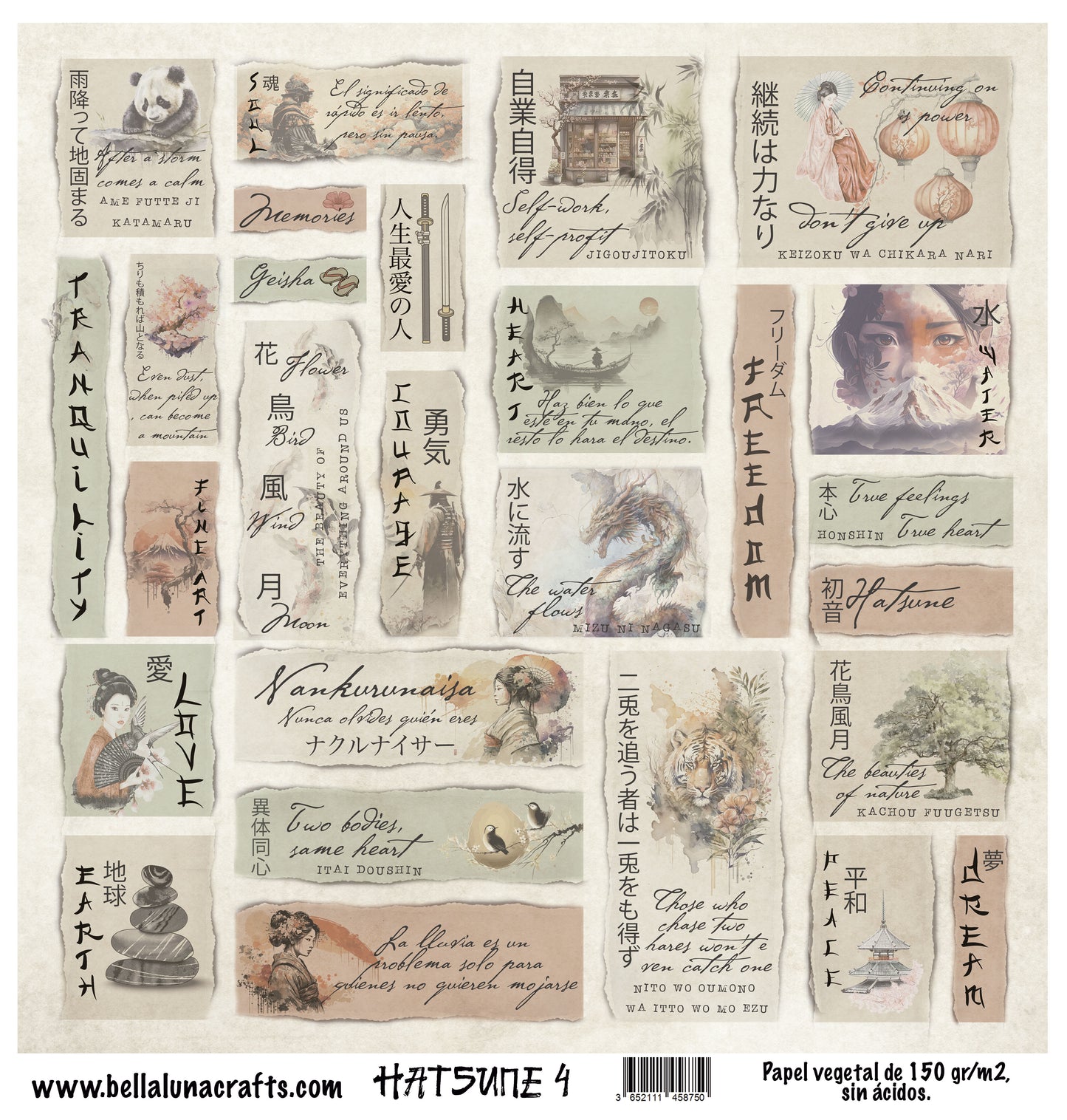 Vellum 12x12" Bellaluna Crafts Hatsune 4