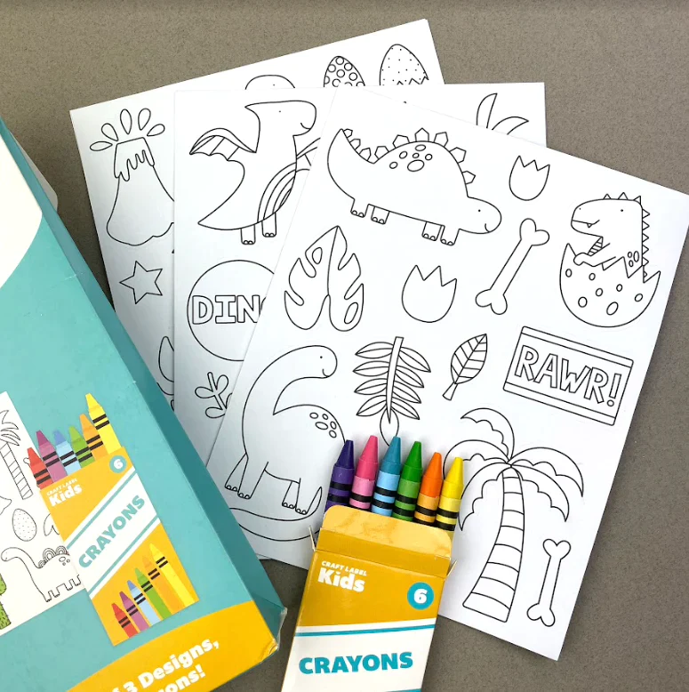 Craft Label Kids Colour Your Own Stickers - Dinosaur