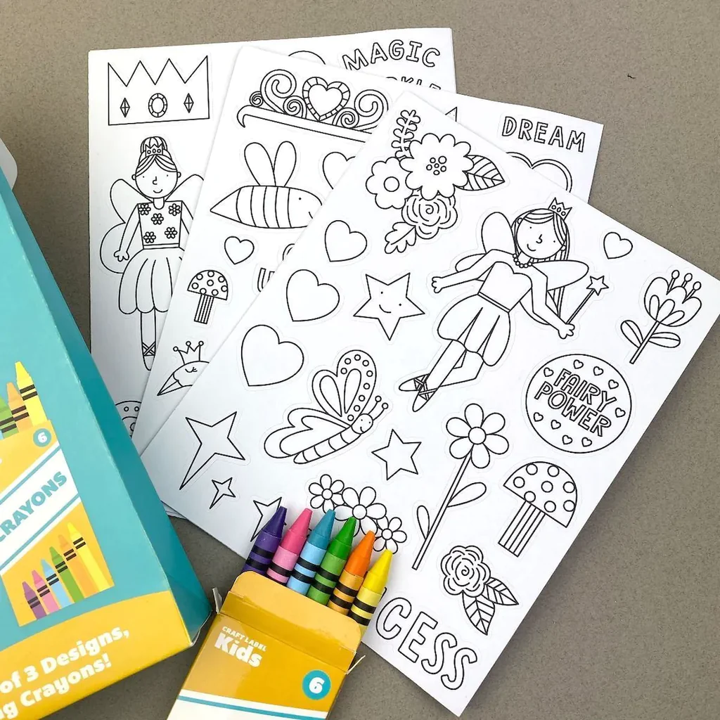 Craft Label Kids Colour Your Own Stickers - Fairy Princess
