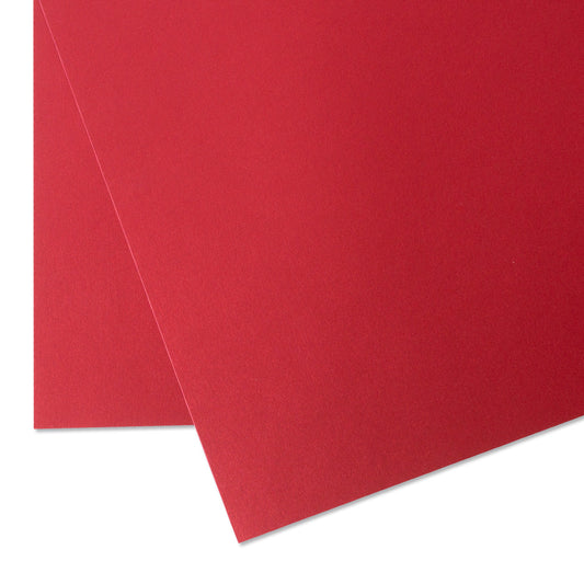 Cartulina PREMIUM Perlada Mintopía 12"x12" Shimmer Rojo