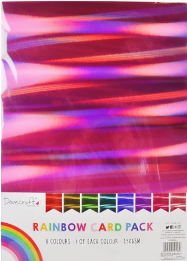 Pad de cartulinas espejo Premium A4 Mirror Rainbow 8 colores
