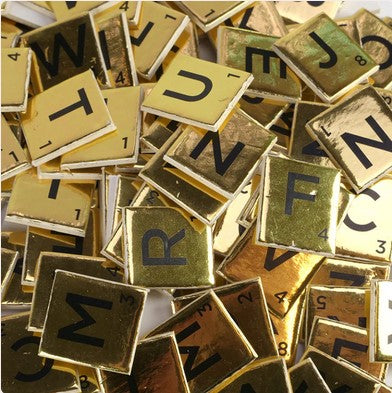 Dovecraft Essentials Metallic Letter Tiles - Gold
