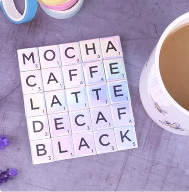 Dovecraft Essentials Metallic Letter Tiles - Iridescent