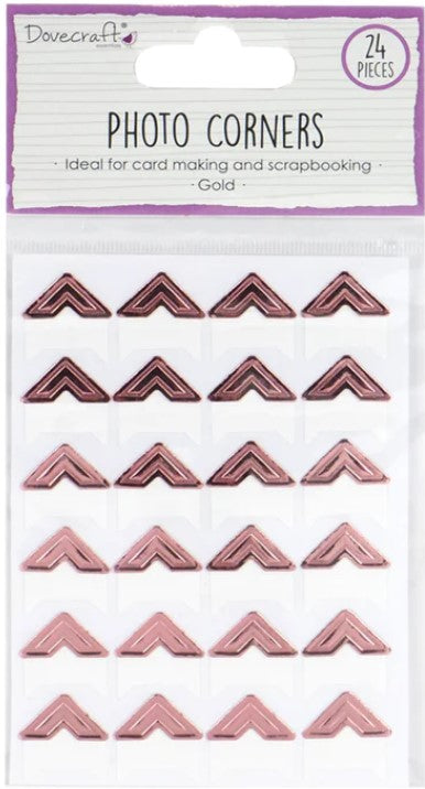 Dovecraft Essentials Photo Corners - Rose Gold