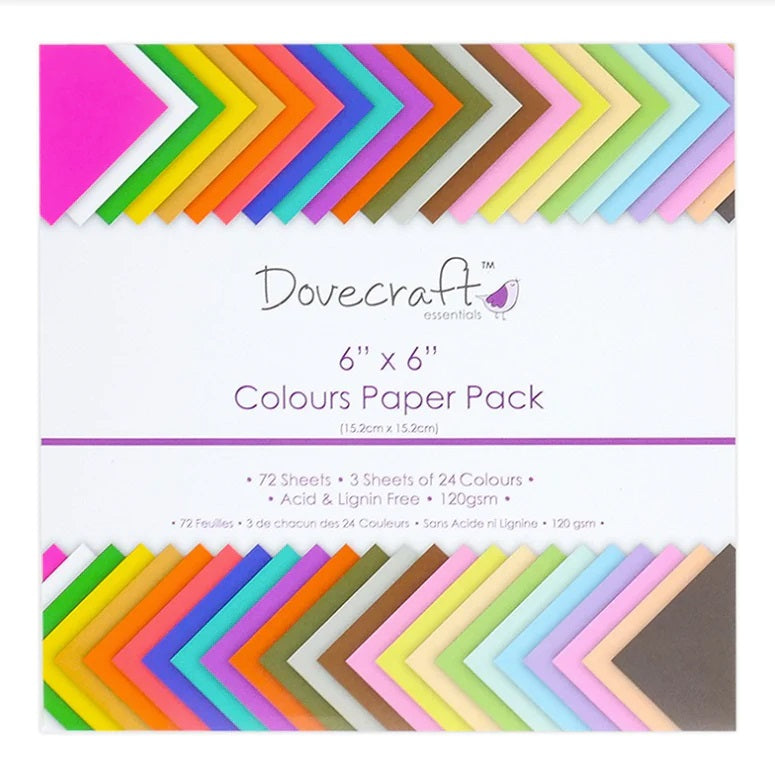 Value Pack papeles surtidos 6x6" 24 colores 48 hojas