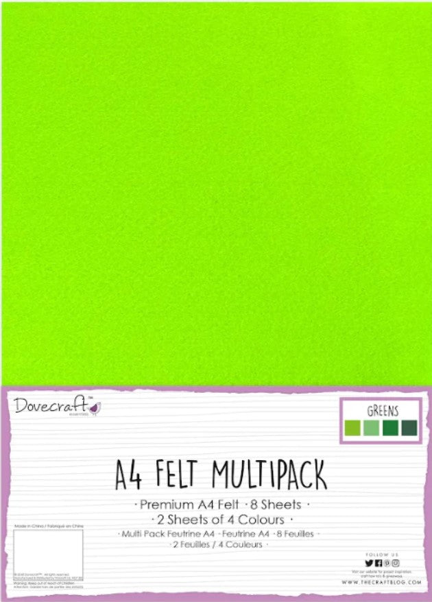 Dovecraft A4 Felt - Green