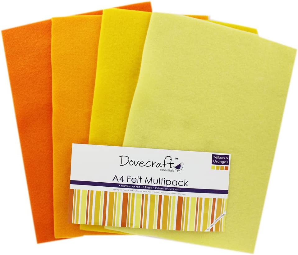 Dovecraft A4 Felt - Yellows