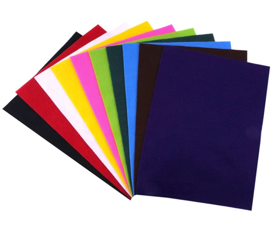 Dovecraft A4 Felt - 10 Sheets Assorted