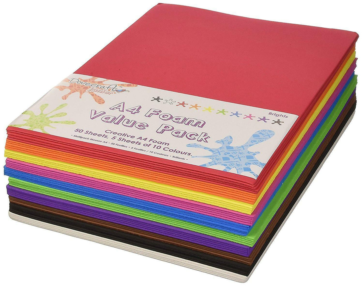 Value Pack hojas de foam A4 10 colores 50 hojas Brights