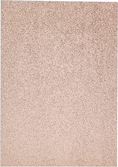 Dovecraft A4 Glitter Card Light Rose Gold