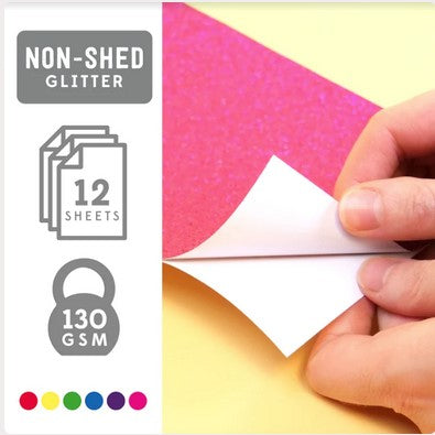 Pad de cartulinas adhesivas con glitter A5 Christmas 12 hojas