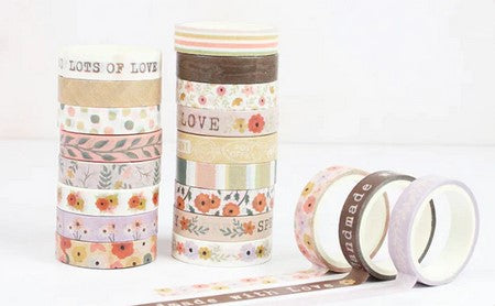 Value Pack Dovecraft Washi Tape Box 20 Rolls - Pastel