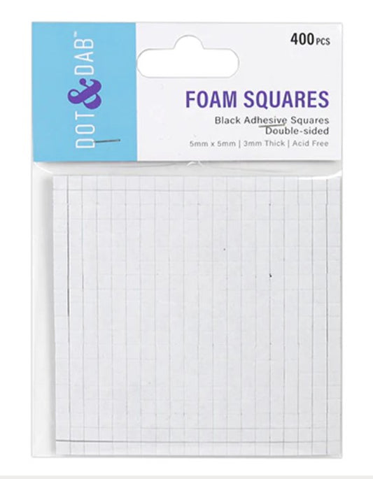 Dot & Dab Foam Squares 5x5x3 mm black x400