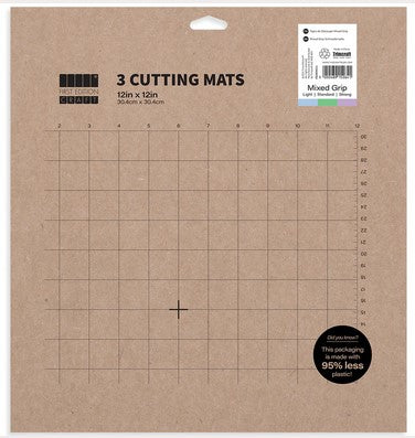 FIRST EDITION 12 X 12 MIXED GRIP (STANDARD|STRONG|LIGHT) CUTTING MAT PACK