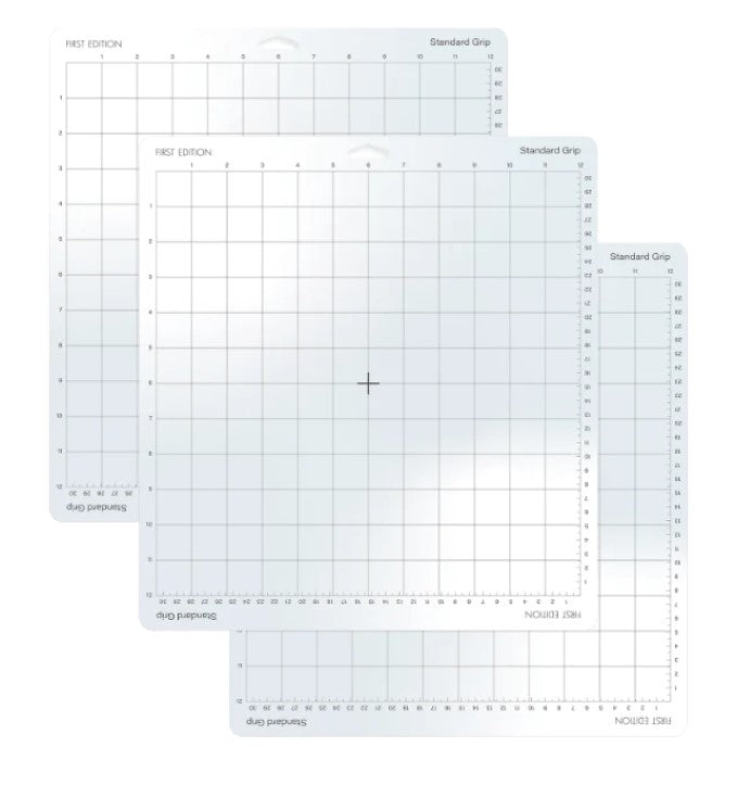 FIRST EDITION 12 X 12 TRANSPARENT STANDARD GRIP CUTTING MAT X3