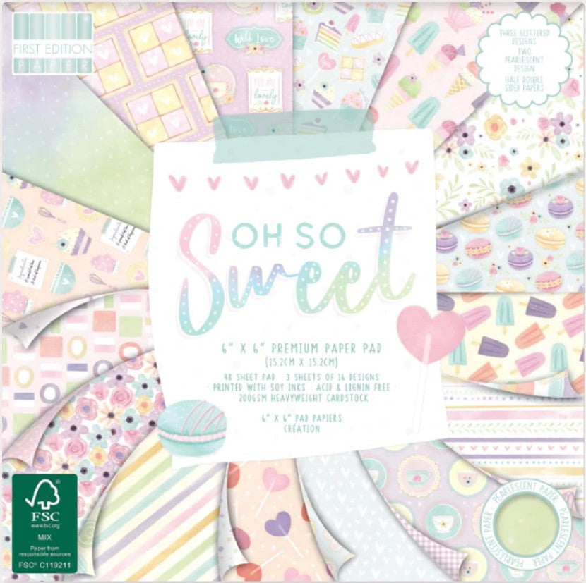 First Edition FSC 6x6 Paper Pad - Oh So Sweet