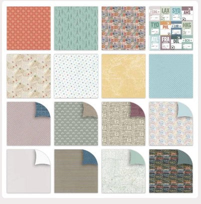 First Edition FSC 8x8 Paper Pad - Bon Voyage