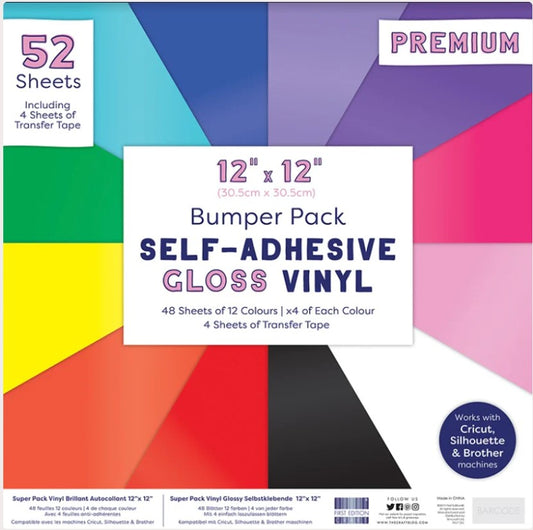 Bumber Pack vinilos autoadhesivos First Edition 12"x12" acabado Gloss 52 hojas