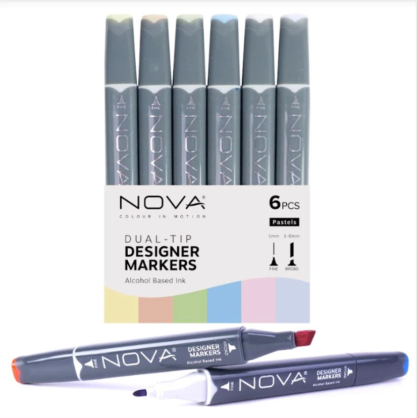 Sketch Markers - 6pcs - Pastels