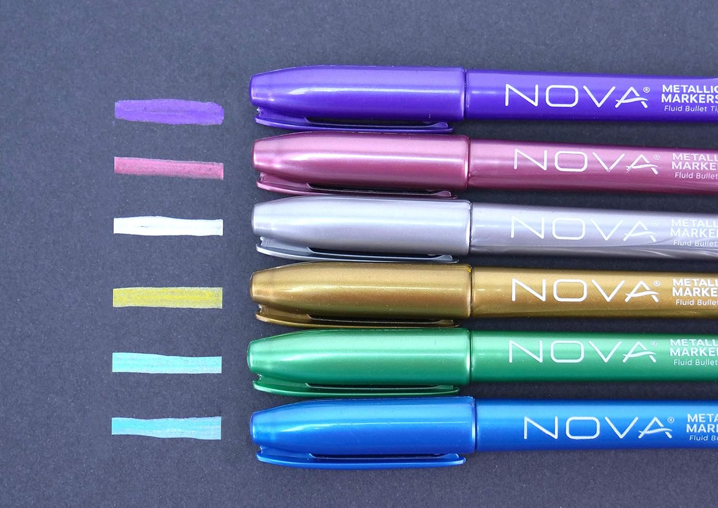 Set de rotuladores metálicos Nova 6 pcs Metallic Markers