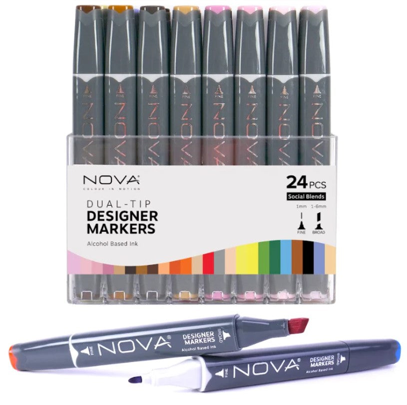 Sketch Markers - 24pcs - Social Blends