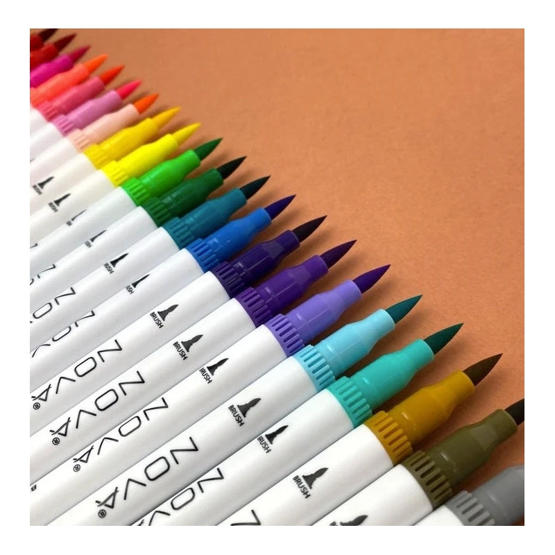Nova 24 Dual-Tip Brush Pens