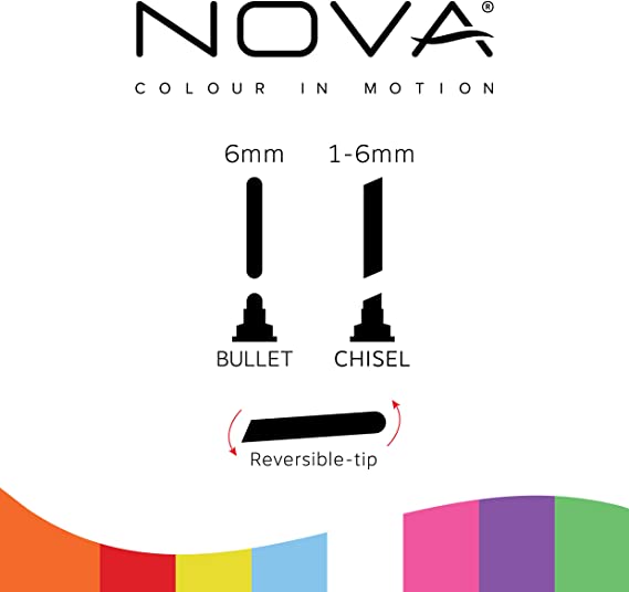 Set de rotuladores Nova Chalk Markers 8 pcs con punta reversible