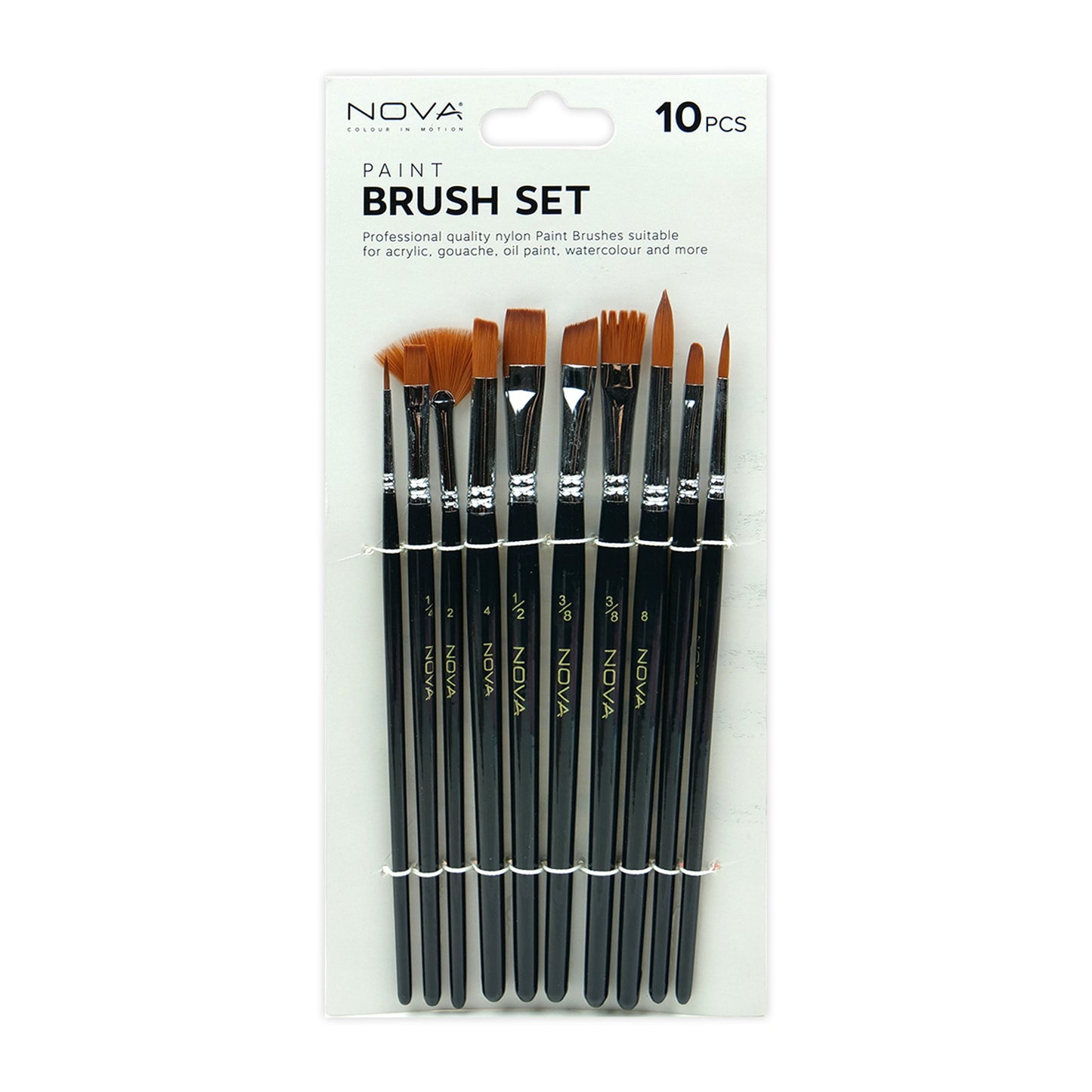 Nova 10 Piece Paint Brush Set