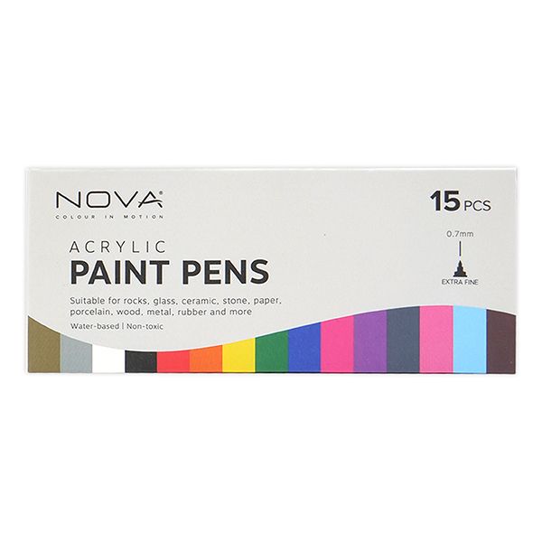 Set de rotuladores acrílicos Nova 15 pcs Acrylic Paint Pens