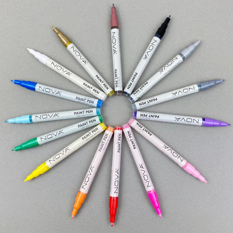 Nova 15 Pieces Acrylic Paint Pens