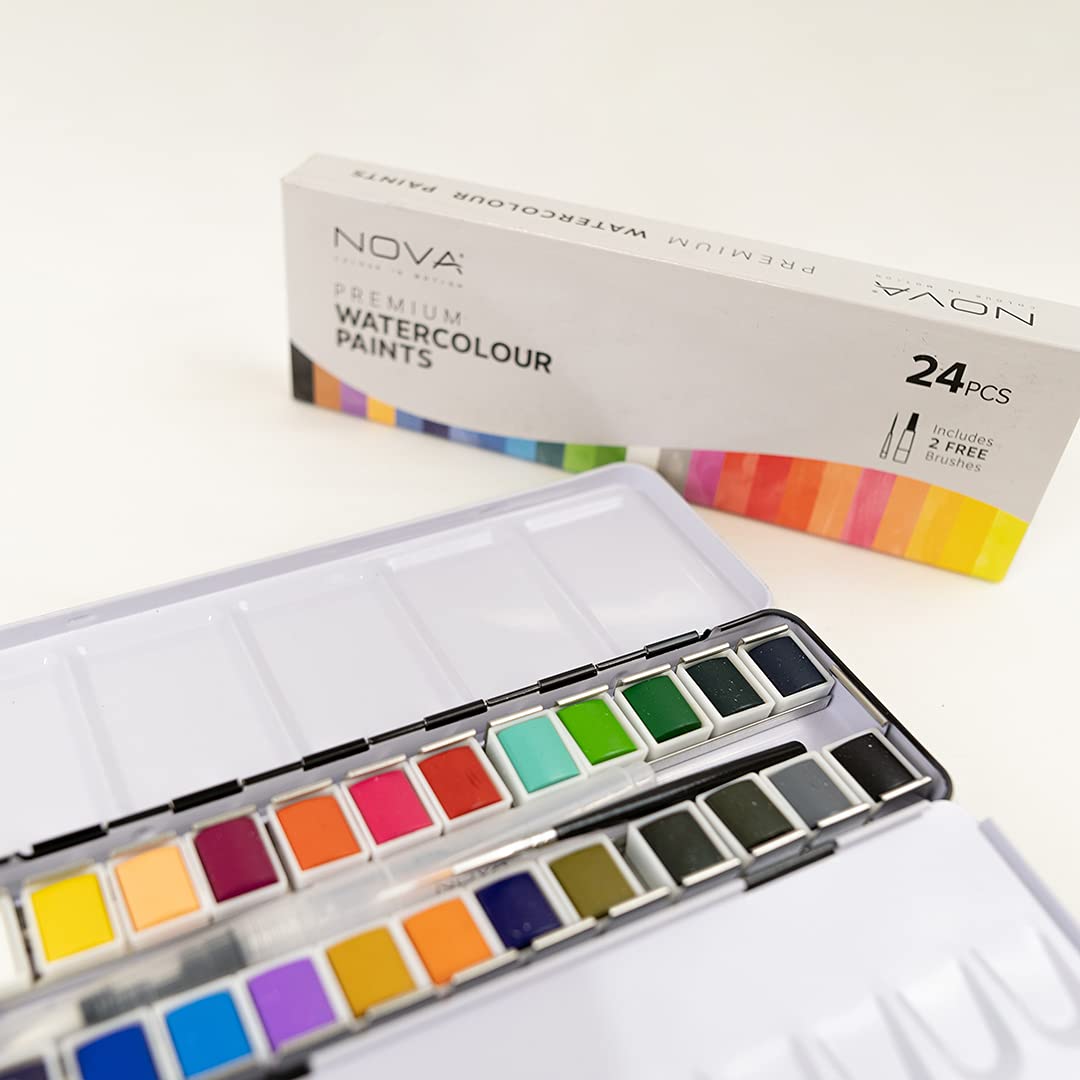 Set de acuarelas Premium Nova 24 colores