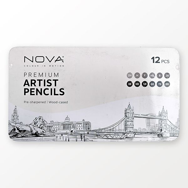 Set de lápices Premium Artist Pencils Nova Black Basics 12 pcs