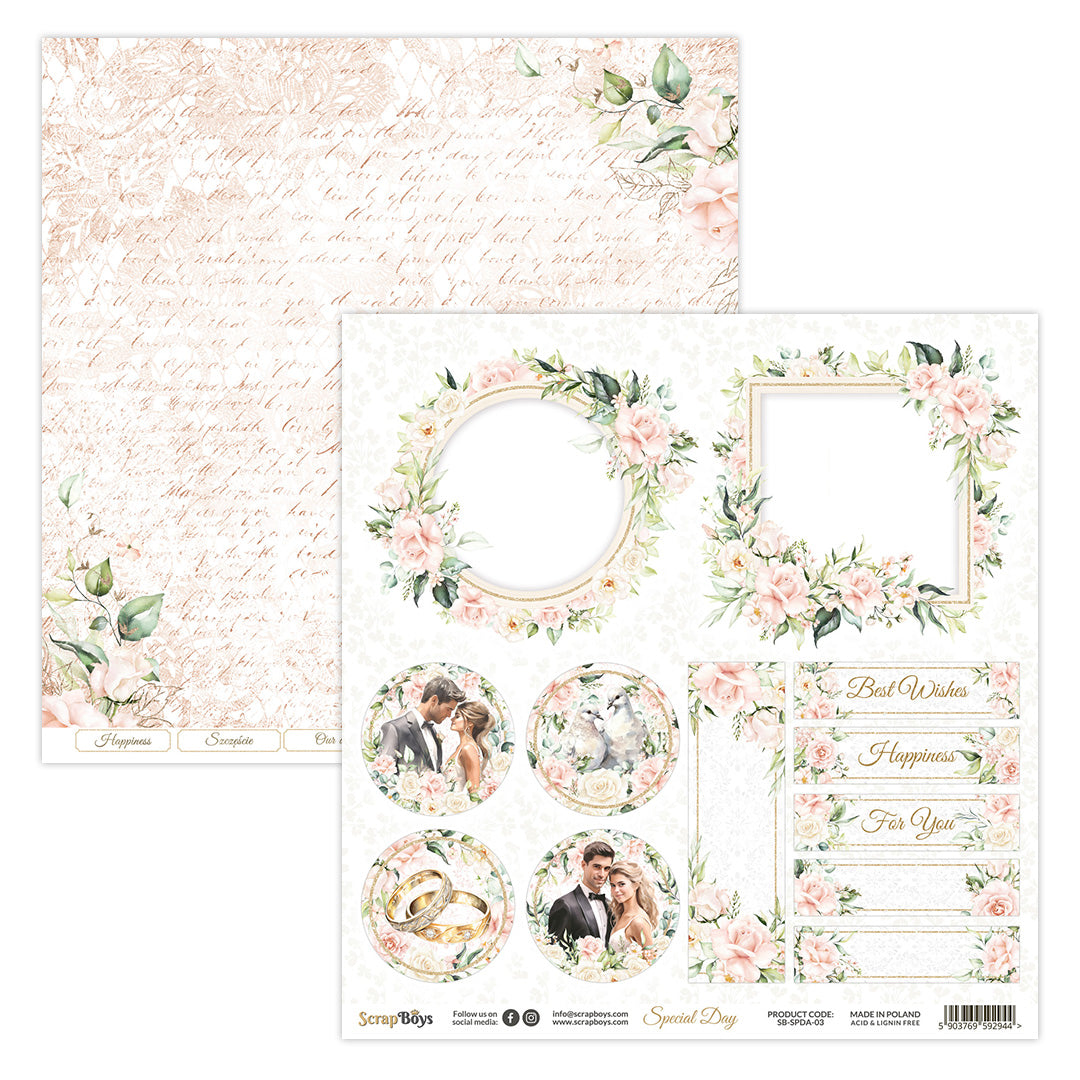 Papel Scrap Boys 12x12" Special Day 3