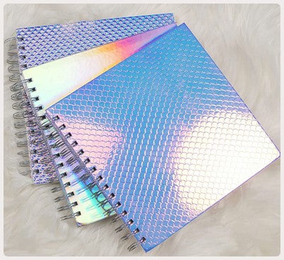 Scrapbook Álbum espiral 8x8" Iridiscent Scales Pink 40 pages