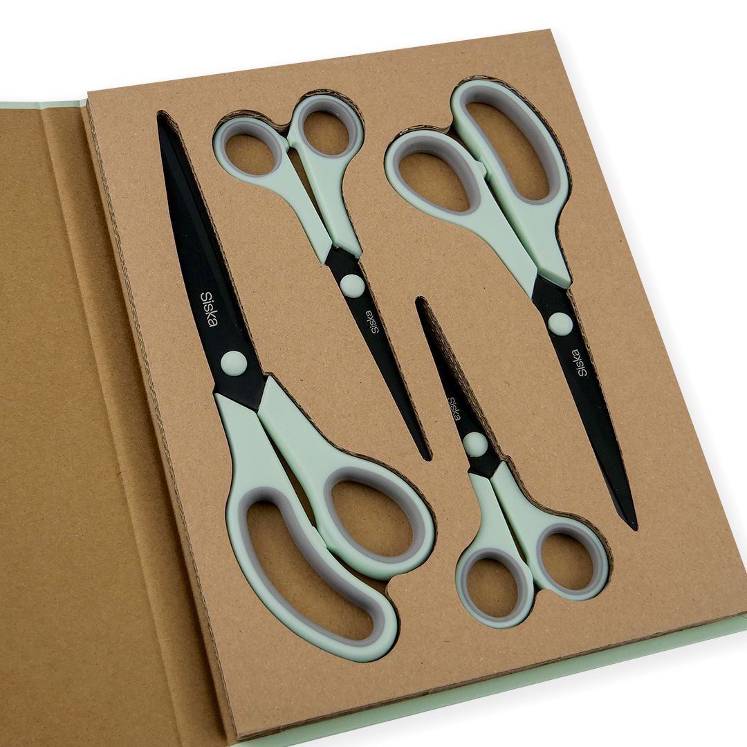 Set con 4 Tijeras Siska de titanio All Purpose Scissors Coating