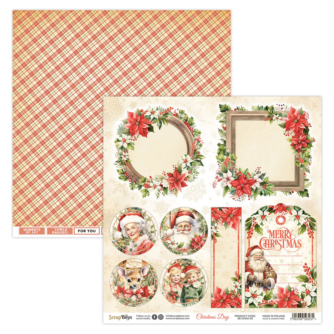 Set de papeles Scrap Boys 12x12" Christmas Day