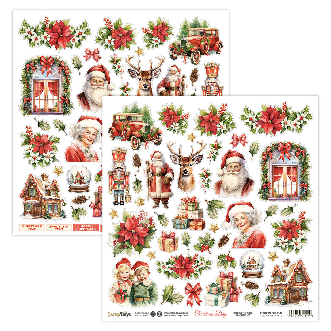 Set de papeles Scrap Boys 8x8" Christmas Day