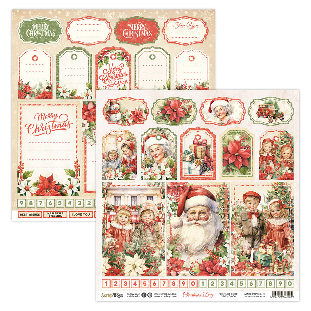 Set de papeles Scrap Boys 8x8" Christmas Day