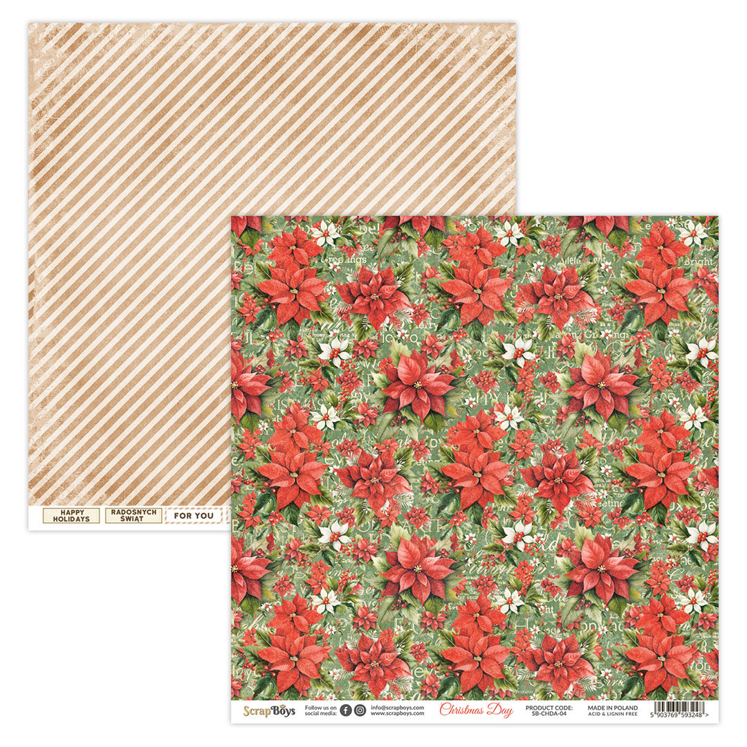 Set de papeles Scrap Boys 8x8" Christmas Day
