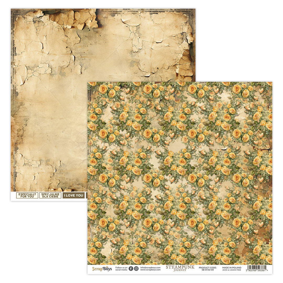 Set de papeles Scrap Boys 8x8" Steampunk Journey