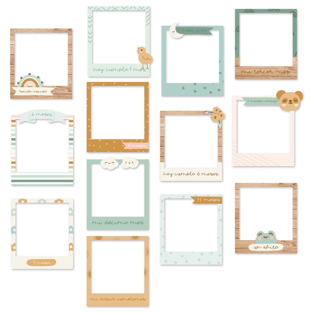 Marcos de chipboard Baby Bloom