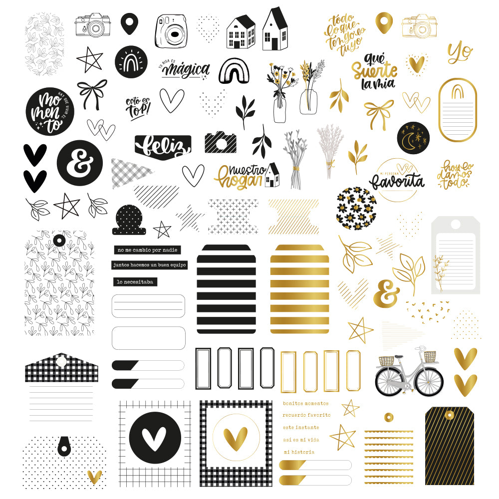 Die cuts Black and white