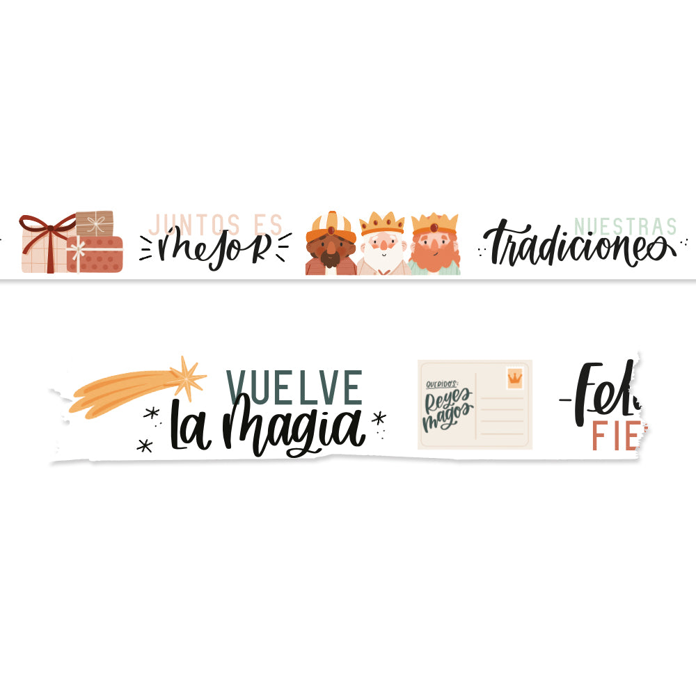 Washi tape Lettering español CELEBRATE