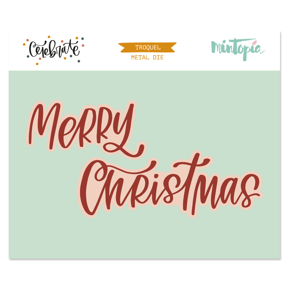 Troquel Merry Christmas Celebrate