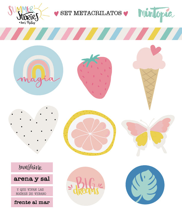Set formas de metacrilato Summer Stories